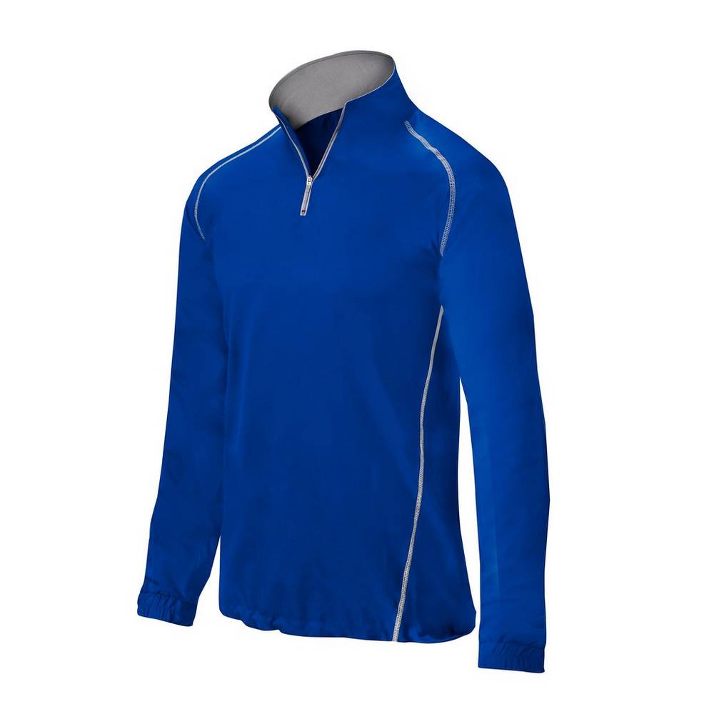 Mens Mizuno Comp 1/4 Zip Batting Jacket Royal Philippines (LASWPX759)